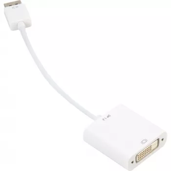 Przewód adaptera DisplayPort na DVI Sharkoon 0,15 m biały — DisplayPort 1.2 na DVI