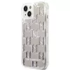 Karl Lagerfeld KLHCP14MLMNMS iPhone 14 Plus 6.7 etui twarde srebrne / srebrne Liquid Glitter Monogram