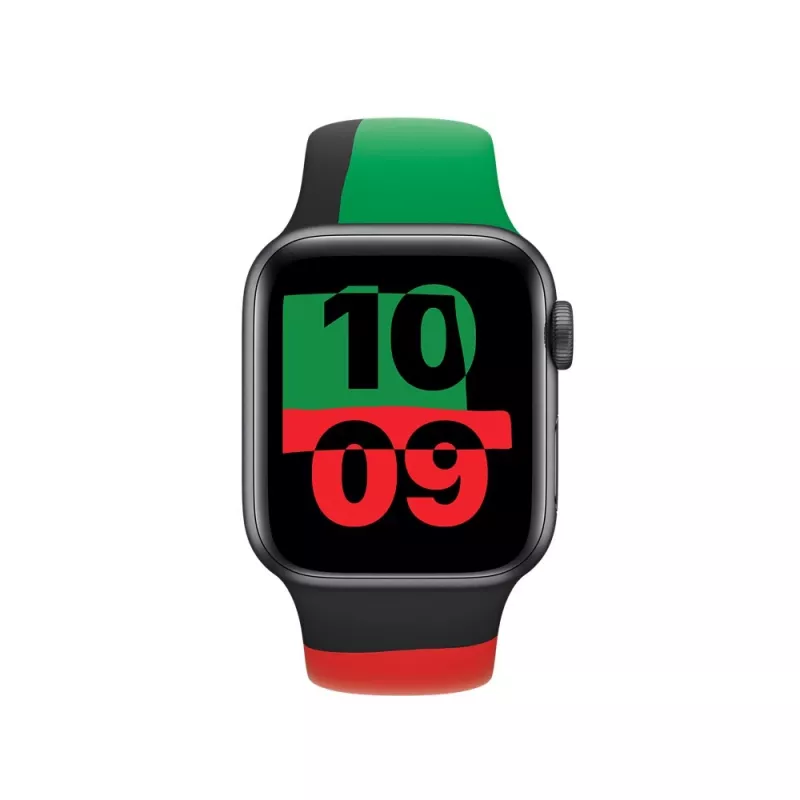 Pasek Apple 40mm Czarny Unity Sport Band M/L Czarny Zielony Czerwony
