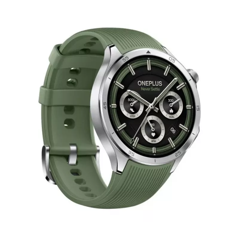 OnePlus Watch 3 Emerald Titanium smartwatch, 46 mm, 1,5 cala AMOLED, GPS, zielony gumowy pasek