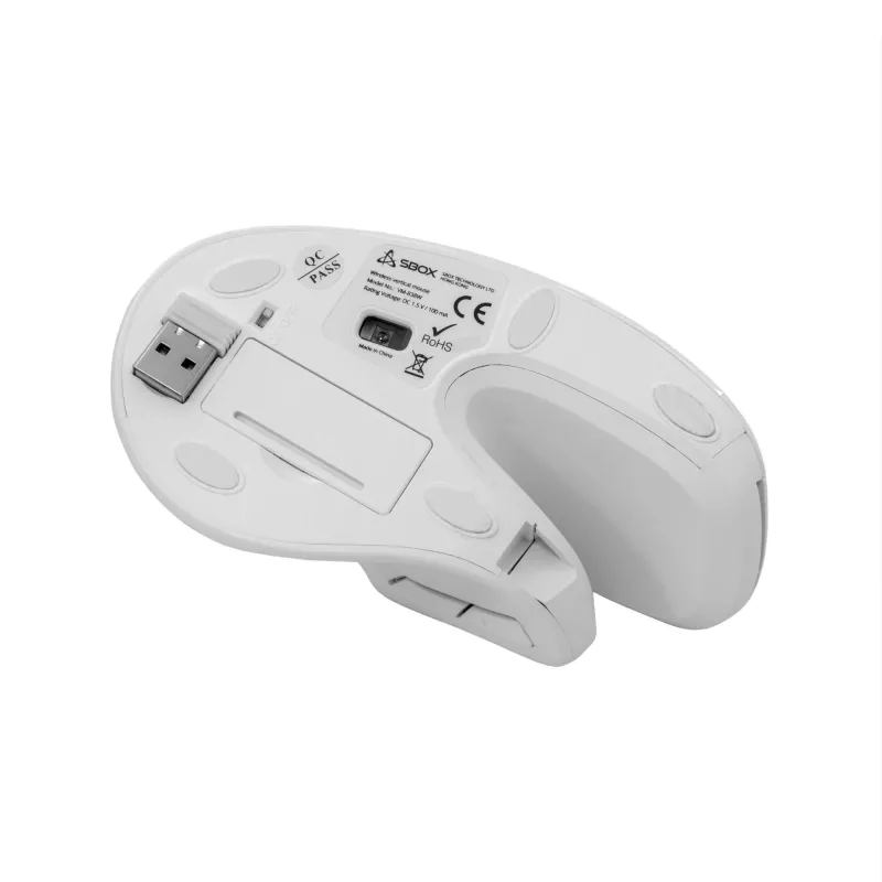 Mysz SBOX VM-838W Vertical Wireless Biała Interfejs