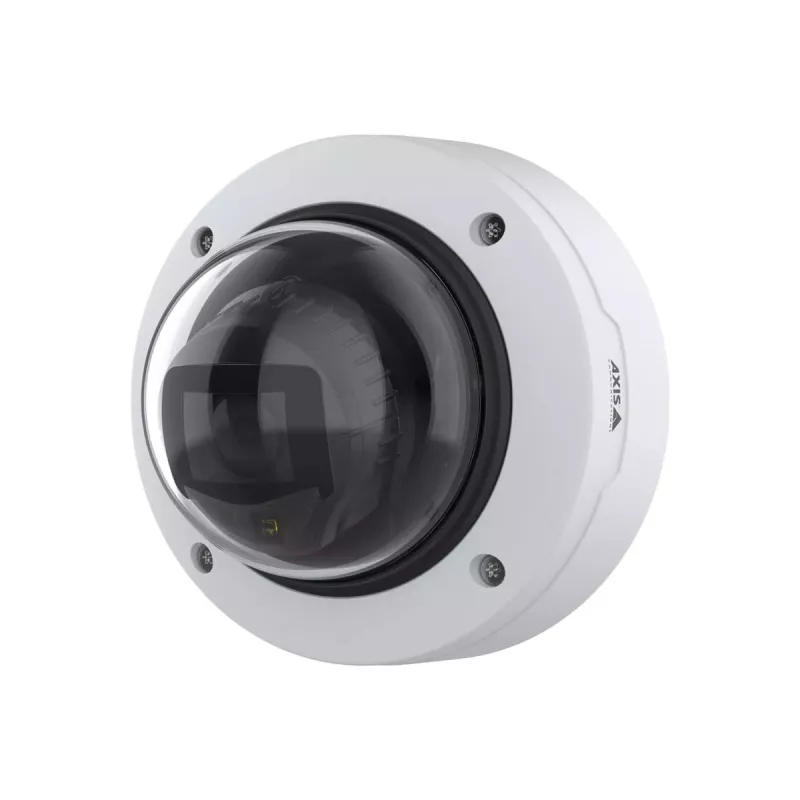 Kopułkowa kamera IP AXIS P3277‑LV — 2592×1944 CMOS, 104° HFOV, 30 kl./s, montaż sufit/ściana, wewnątrz/na zewnątrz