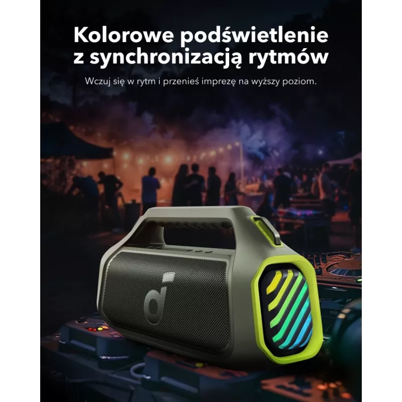 Boom 2 Plus | Potężny basowy głośnik Bluetooth na zewnątrz, kolor Adventure Green