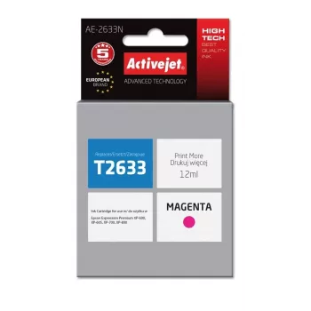 Activejet AE-2633N Tusz (zamiennik dla Epson 26 T2633; Supreme; 12 ml; magenta)