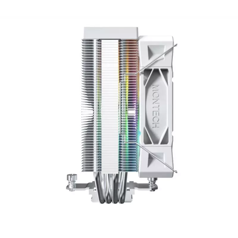 Chłodzenie powietrzne Montech NX400 ARGB 120 mm Biały — 270 W TDP, FDB, 156×74×120 mm