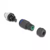 DeLOCK M12 Connector A-coded 5 pin male screw connection