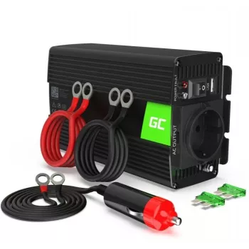 Adapter zasilający inwerter zielony Cell INV17 Auto 500W czarny