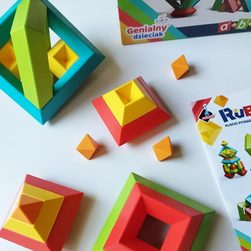 Edukacyjny zestaw konstrukcyjny Ascato Pythagoras Blocks Rubanta 30 elementów model 119403