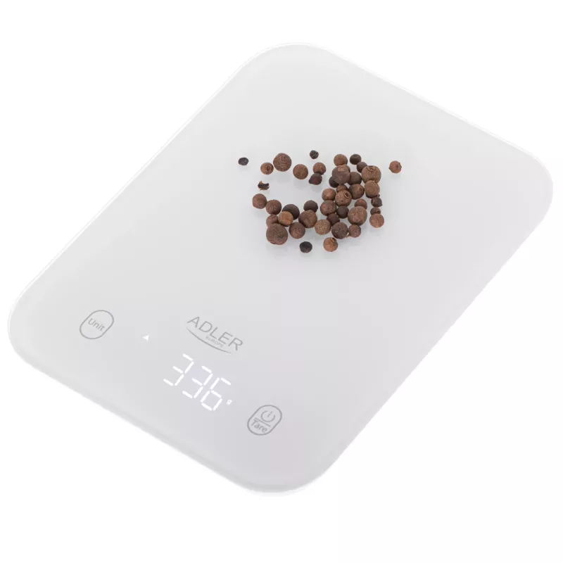 Waga kuchenna Adler | AD 3181w | Działka 1 g | Wyświetlacz LED | Biały