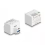 DeLOCK Moduł Keystone USB Typ-A USB Typ-C PD 20W Biały