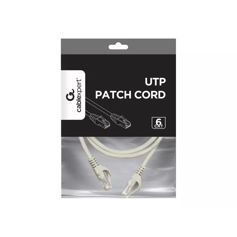 Kabel sieciowy Gembird Cat6 RJ-45 do RJ-45 1 m, U/UTP, 24 AWG, szary