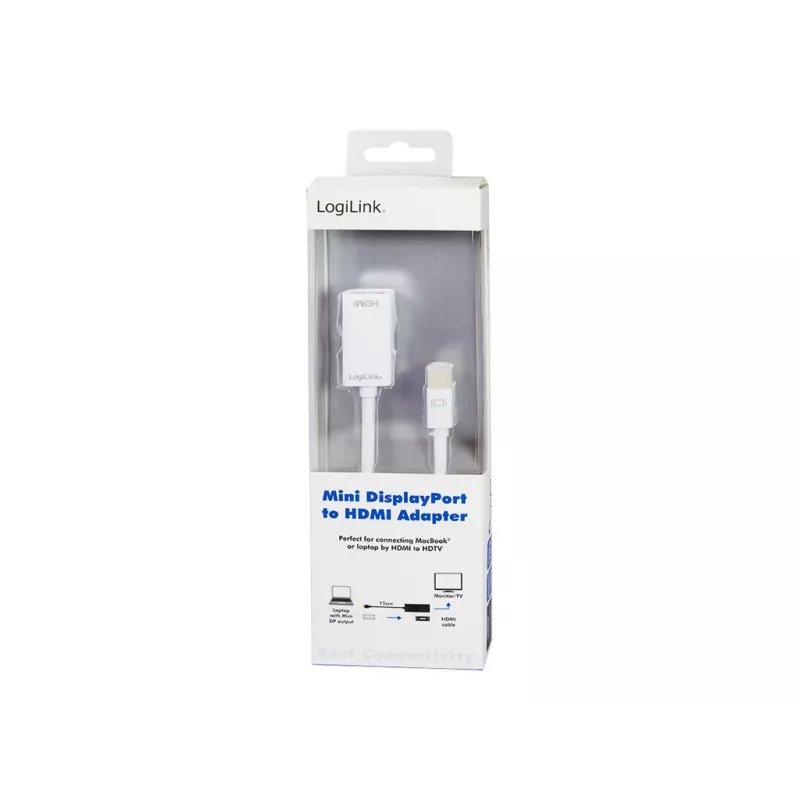 Adapter kabla wideo LOGILINK Mini DisplayPort na HDMI Typ A CV0036A, 0,1 m, szary