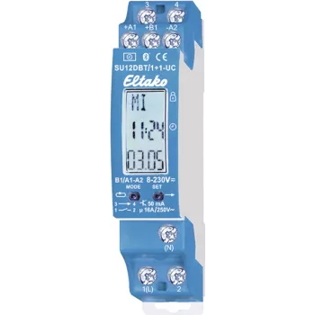 Zegar Eltako SU12DBT/1+1-UC Bluetooth 2-kanałowy, kompaktowy zegar sterujący na szynę DIN