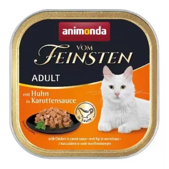 Mokra karma dla kota animonda ANIMONDA Vom Feinsten Kurczak w sosie marchewkowym, 100 g, tacka, koty dorosłe, bezglutenowa i bez soi