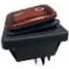 BACHMANN 924.178 Przełącznik kołyskowy czarny/czerwony Seria 3627, podświetlany, 2-bieg. (924178)