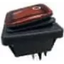 BACHMANN 924.178 Przełącznik kołyskowy czarny/czerwony Seria 3627, podświetlany, 2-bieg. (924178)