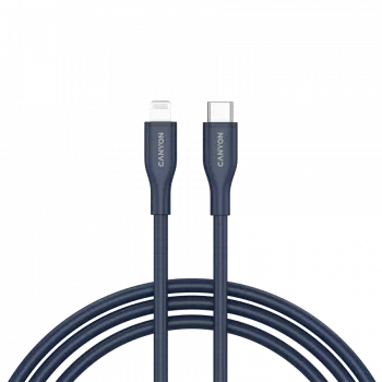 Kabel USB‑C do Lightning CANYON CLNM60 60W MFi 1 m silikonowy niebieski
