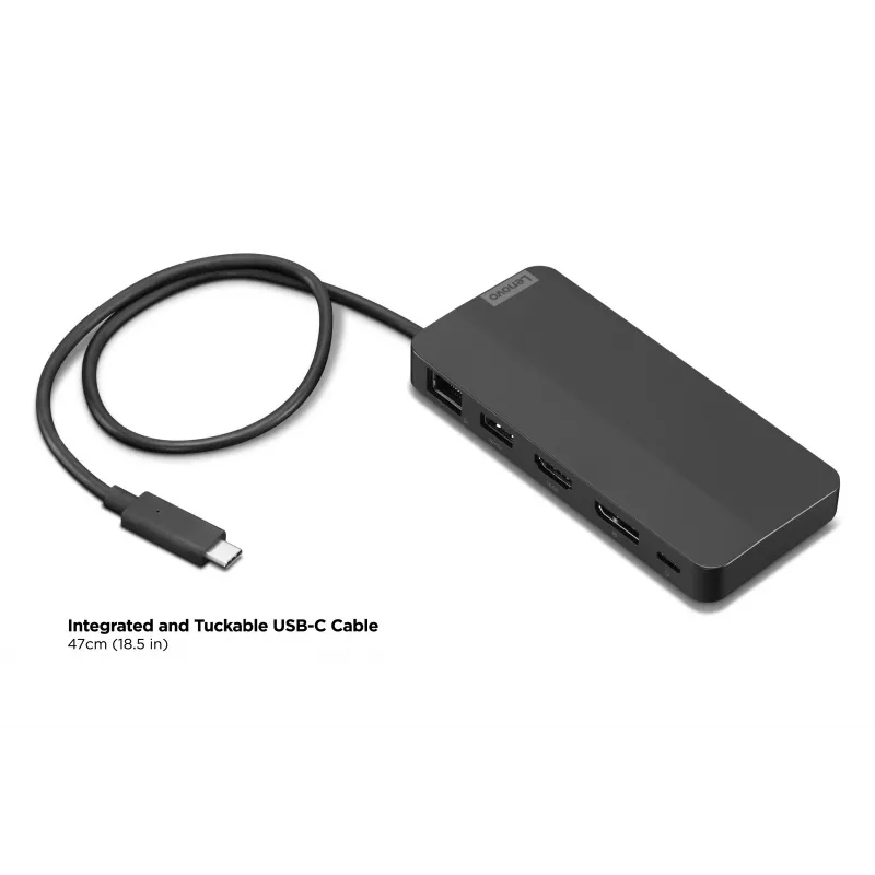 Lenovo 40B90100EU stacja dokująca/replikator portów do laptopa przewodowa USB 3.2 Gen 1 (3.1 Gen 1) Type-C Czarny