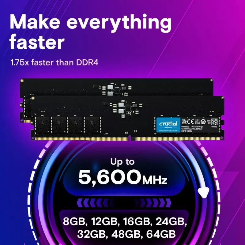Memory Crucial DDR5 Module 8GB 5600MHz