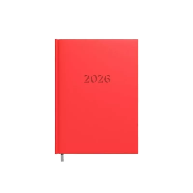 Planer Buroodisain 241728-006 A5 czerwony z kalendarzem na 2026 rok