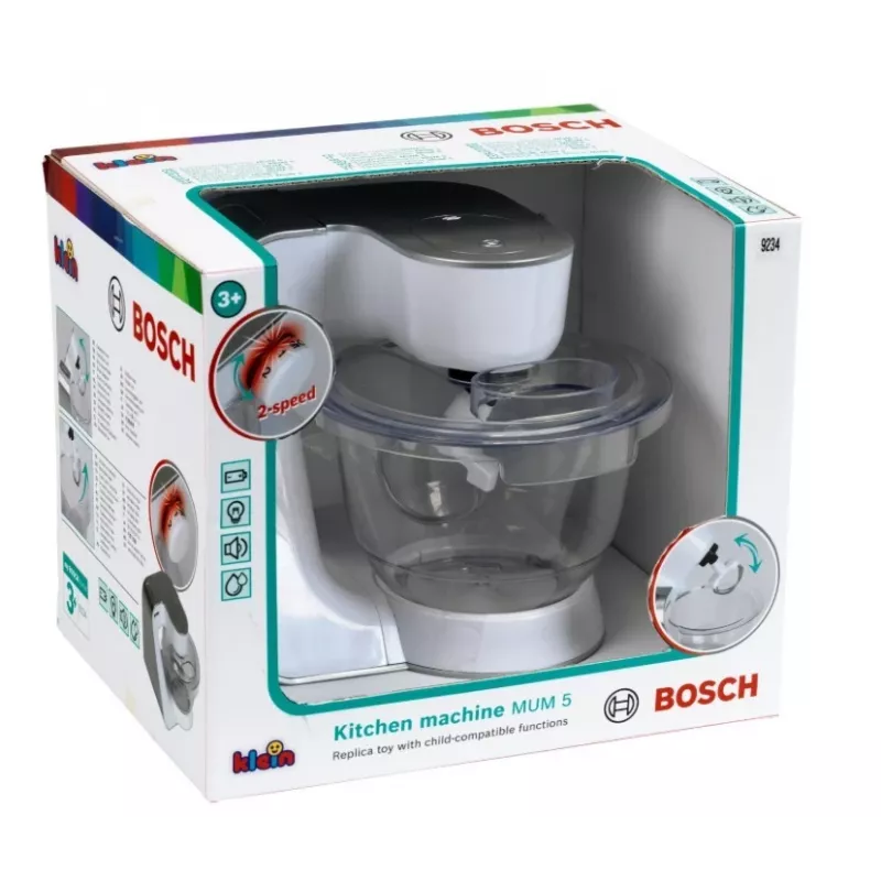 Robot kuchenny dla dzieci KLEIN Bosch srebrny 9234 – zabawkowa replika urządzenia kuchennego
