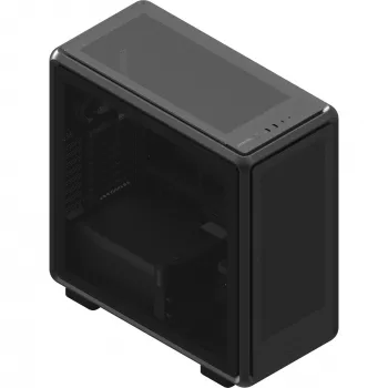 PC Midi Tower Cooler Master MasterFrame 600 Mesh — Czarny, obsługa ATX/EATX, 2 wentylatory 200 mm z przodu, obsługa wentylatorów z przodu i z boku, 2 zatoki 3,5 cala + 3 zatoki 2,5 cala