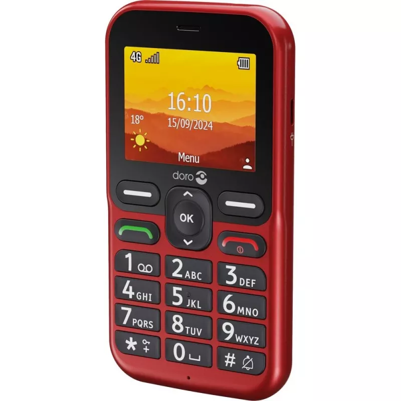 Doro Leva L10 4G, telefon z dużymi przyciskami, czerwony (380571)