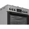 Wolnostojąca kuchenka gazowo-elektryczna BEKO FBM62330GXTN 60 cm, 4-palnikowa płyta gazowa, 72 L piekarnik elektryczny, klasa energetyczna A