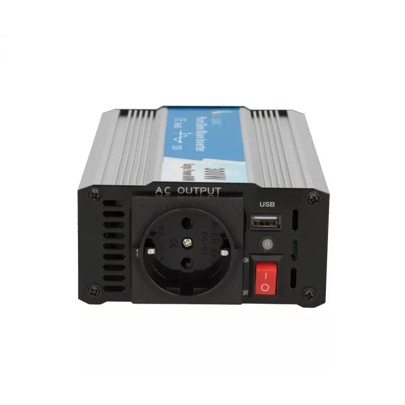Przetwornica napięcia Extralink OPIP-300W 12V 300W czysty sinus, obudowa aluminiowa, aktywne chłodzenie