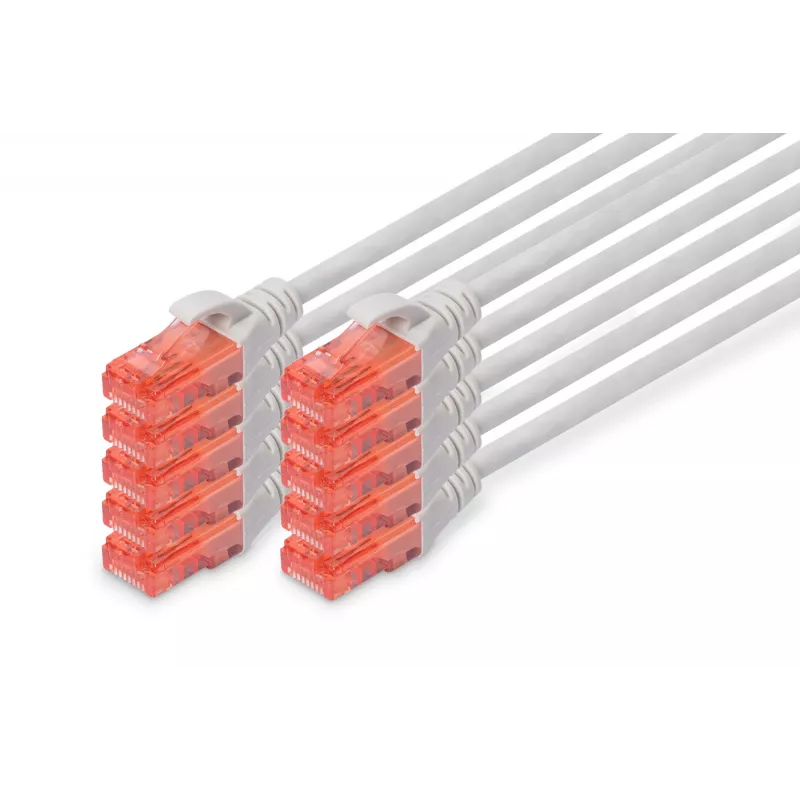 Patch Cord Digitus CAT 6 U/UTP LSZH 0.5m 10 szt.