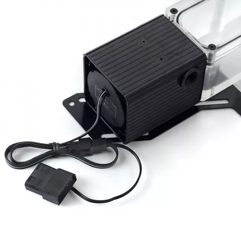 BitsPower Tiny Tank SC6 200 Pompka PWM transparentna – kompaktowy zestaw pompka-zbiornik do chłodzenia wodnego