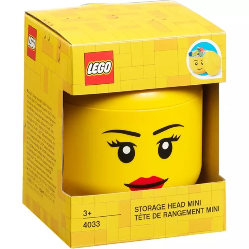 Storage Head Mini by room copenhagen — pojemnik do przechowywania kompatybilny z LEGO 40331725, wzór Copenhagen Girl