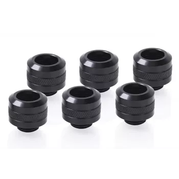 Zestaw złączek Alphacool 17475 — złączki mosiężne, czarne, śr. zewn. 22 mm, wys. 20 mm