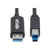 Eaton Tripp Lite Series USB 3.2 Gen 1 Plenum-Rated Fiber Active Optical Cable (AOC) - A/B M/M, Czarny, 20m - Kabel USB - USB Typ A (M) do USB Typ B (M) - USB 3.2 Gen 1 - 20,0m - P
