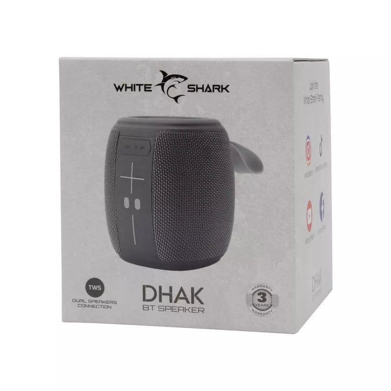 Głośnik przenośny White Shark GBT-888 Dhak szary