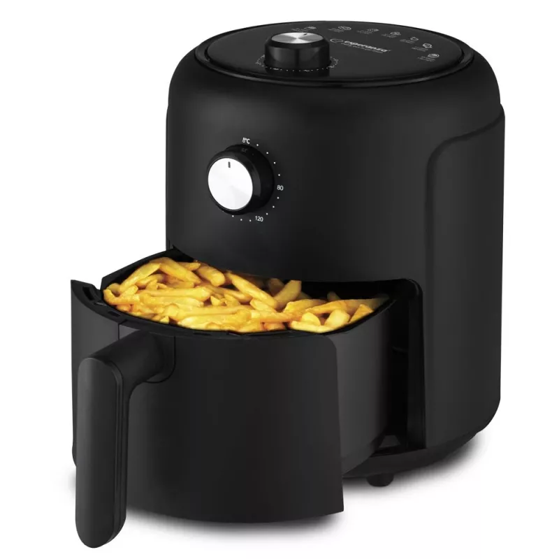 Frytkownica beztłuszczowa ESPERANZA EKA001, 2.6 L, 1000 W, 7 programów, czarna, kompaktowa nablatowa