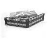 DeLOCK 19-inch Keystone Patch Panel 48 portów z odciążką 2U kątowy czarny