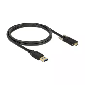 USB kabel DeLOCK 83718 USB 3.2 Gen 2 1m USB A USB C Czarny