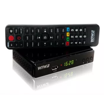 Tuner STB WIWA 2_275294 H.265 DVB-T/DVB-T2 HD, 1 tuner, 470–860 MHz, HDMI 1.3, USB 2.0, SCART, czarny