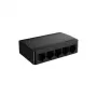 Przełącznik sieciowy TENDA SG105M — 5-portowy Gigabit Ethernet (10/100/1000), czarny, do montażu na biurku/ścianie