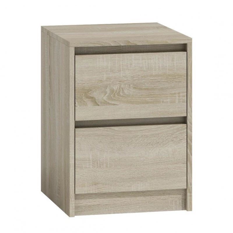 Topeshop K2 SONOMA nightstand/Stolik nocny 2 szuflada(s) dąb