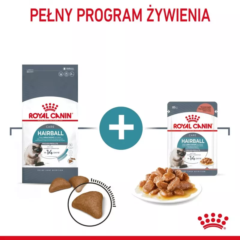 Sucha karma dla kota Royal Canin Hairball Care Adult 2 kg — kurczak, 34% białka, 15% tłuszczu