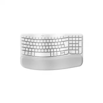 Klawiatura Logitech Wave Keys biurowa RF Wireless Bluetooth QWERTZ niemiecka biała