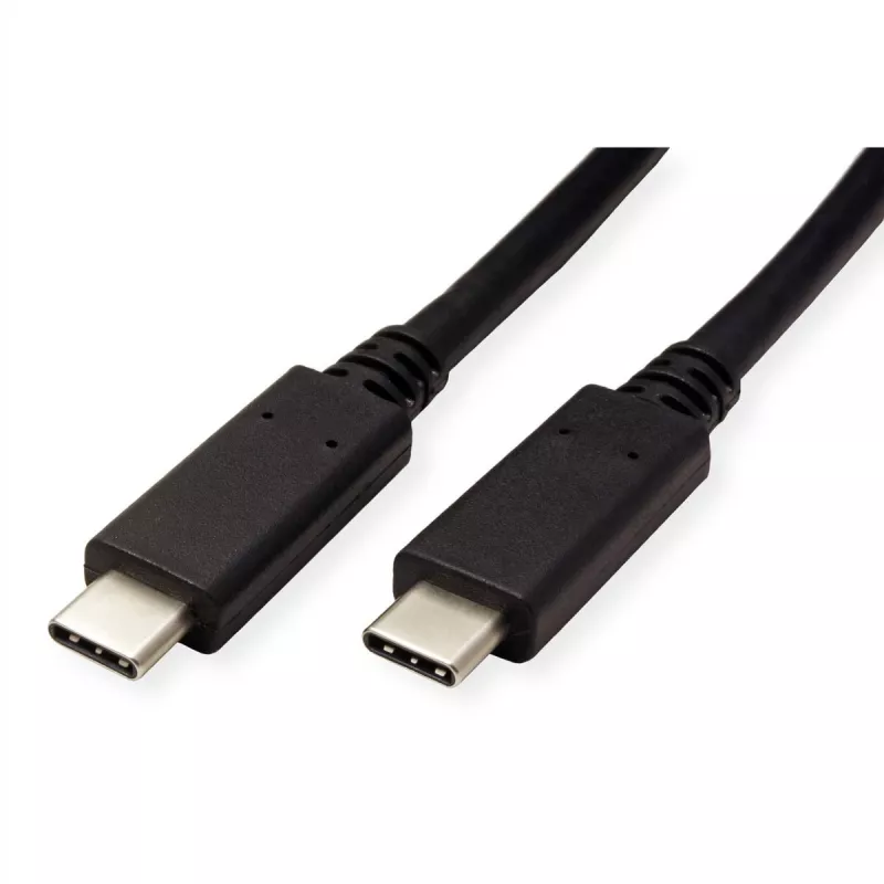 ROLINE USB3.2Gen2 kabel PD 20V5A Type C-C ST/ST 0.5m - Kabel - Cyfrowy/Dane - 0,5 m (11.99.9057)