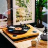 Gramofon analogowy z napędem paskowym Adler AD 1914 z portem USB, talerzem ceramicznym, silnikiem prądu stałego, prędkością 33 1/3 obr./min, Bluetooth 5.4, wyjściami RCA, wbudowanymi głośnikami