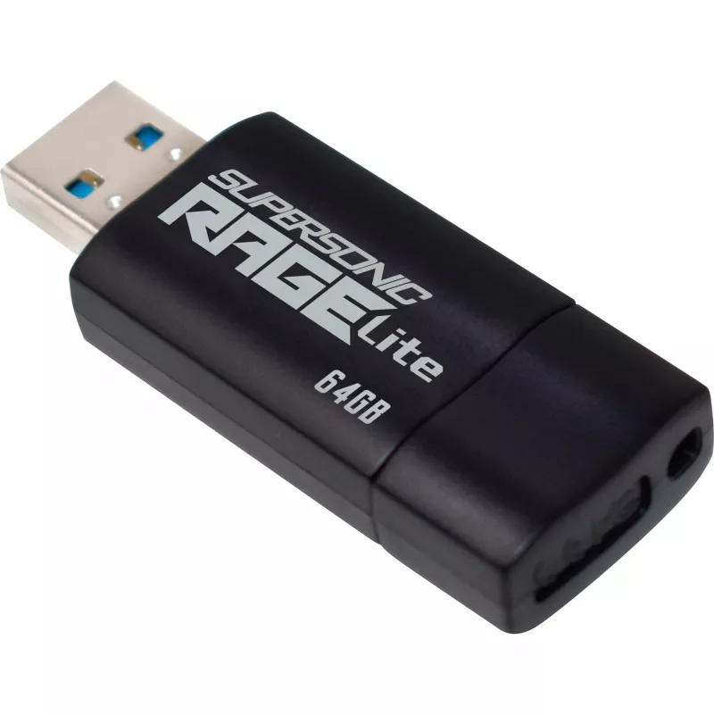 Pamięć USB PATRIOT Supersonic Rage Lite 64 GB USB Type-A 3.2 Gen 1, wysuwana, odporna na wstrząsy