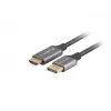 Kabel DisplayPort (M) - HDMI (M) 1M 4K czarno-srebrny