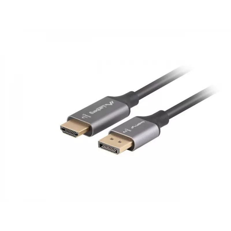 Kabel DisplayPort (M) - HDMI (M) 1M 4K czarno-srebrny