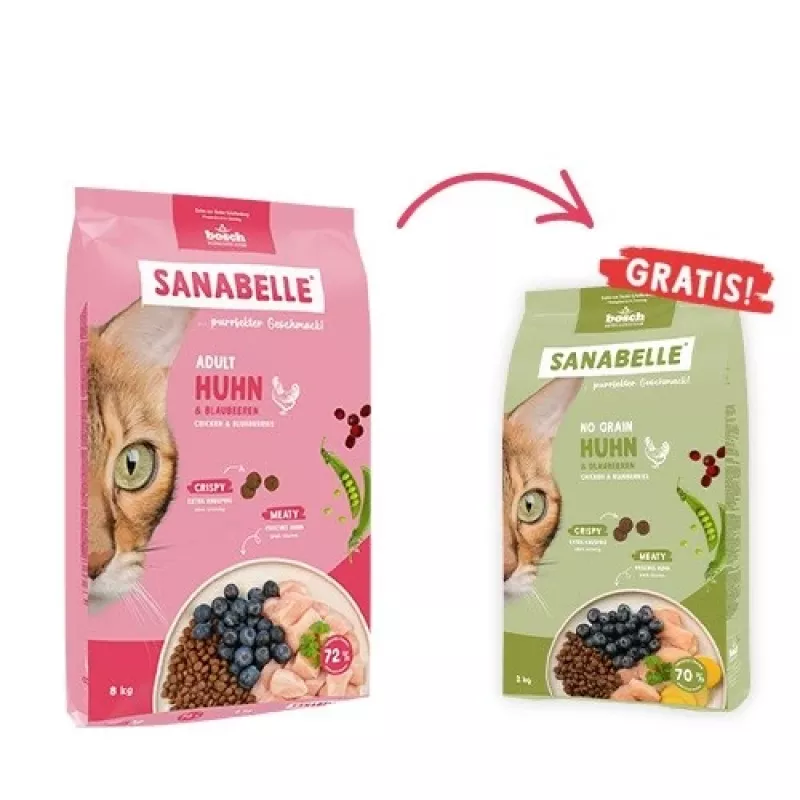 BOSCH Sanabelle Adult Chicken & Blueberries - sucha karma dla kota - 2kg