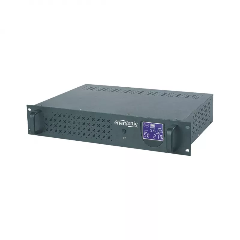 Gembird - UPS rack 19'' 3.4U 1500VA, 4x IEC 230V wyjście, IEC14 wejście, RJ11, USB, LCD Line-Interactive 1.5 kVA 900 W 4 gniazda wyjściowe